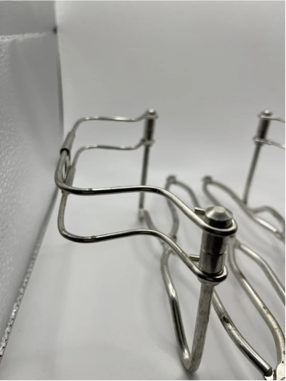 VINTAGE Chrome Silver Expandable Metal Trivet Casserole/Dish Holder ITALY SEE
